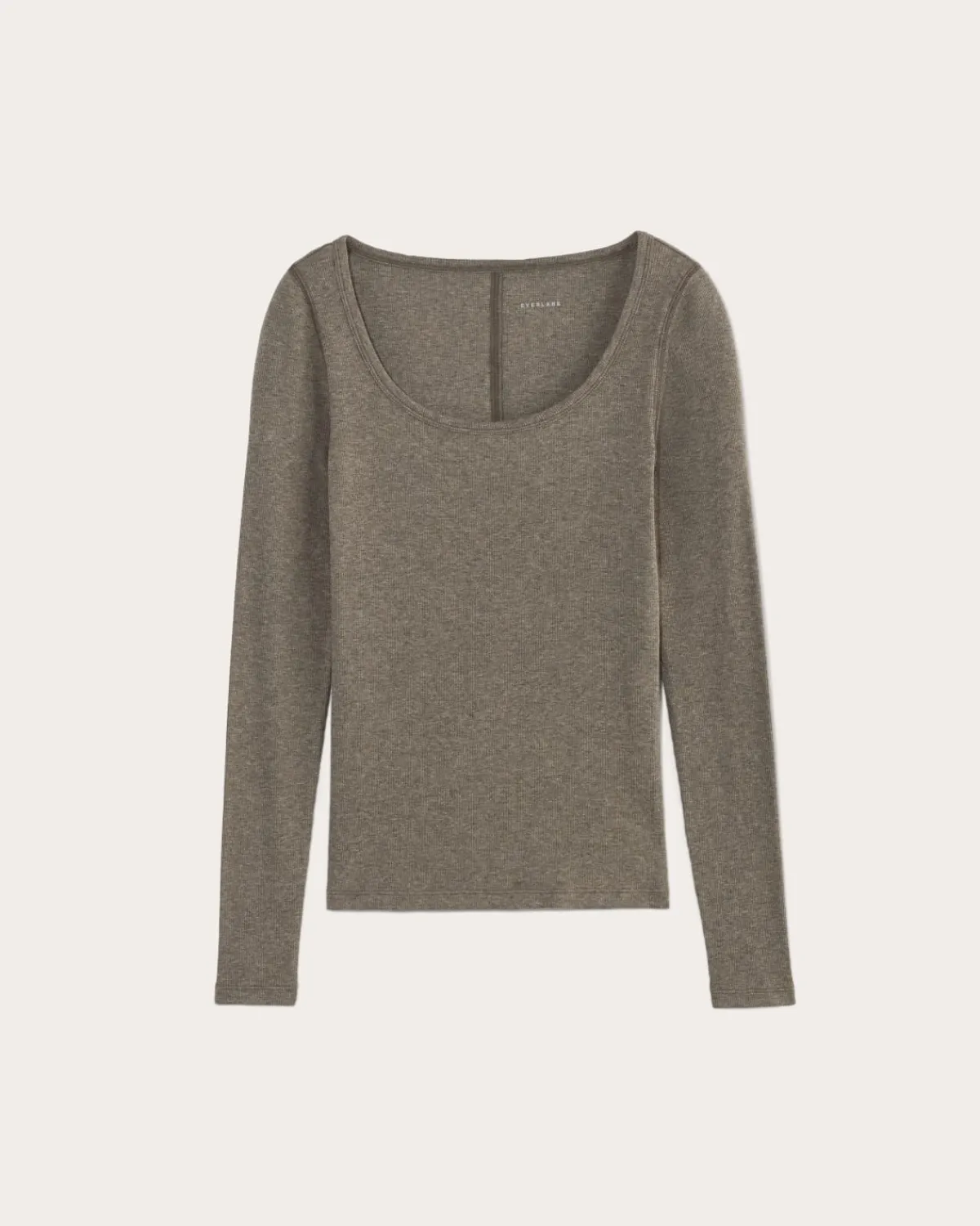 Everlane Tees|Long Sleeve Tees*The Luxe Rib Long-Sleeve Scoop-Neck Tee
