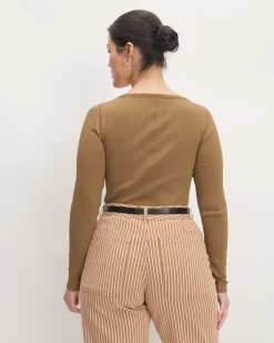 Everlane Tees|Long Sleeve Tees*The Luxe Rib Long-Sleeve Scoop-Neck Tee