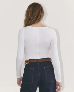 Everlane Tees|Long Sleeve Tees*The Luxe Rib Long-Sleeve Scoop-Neck Tee
