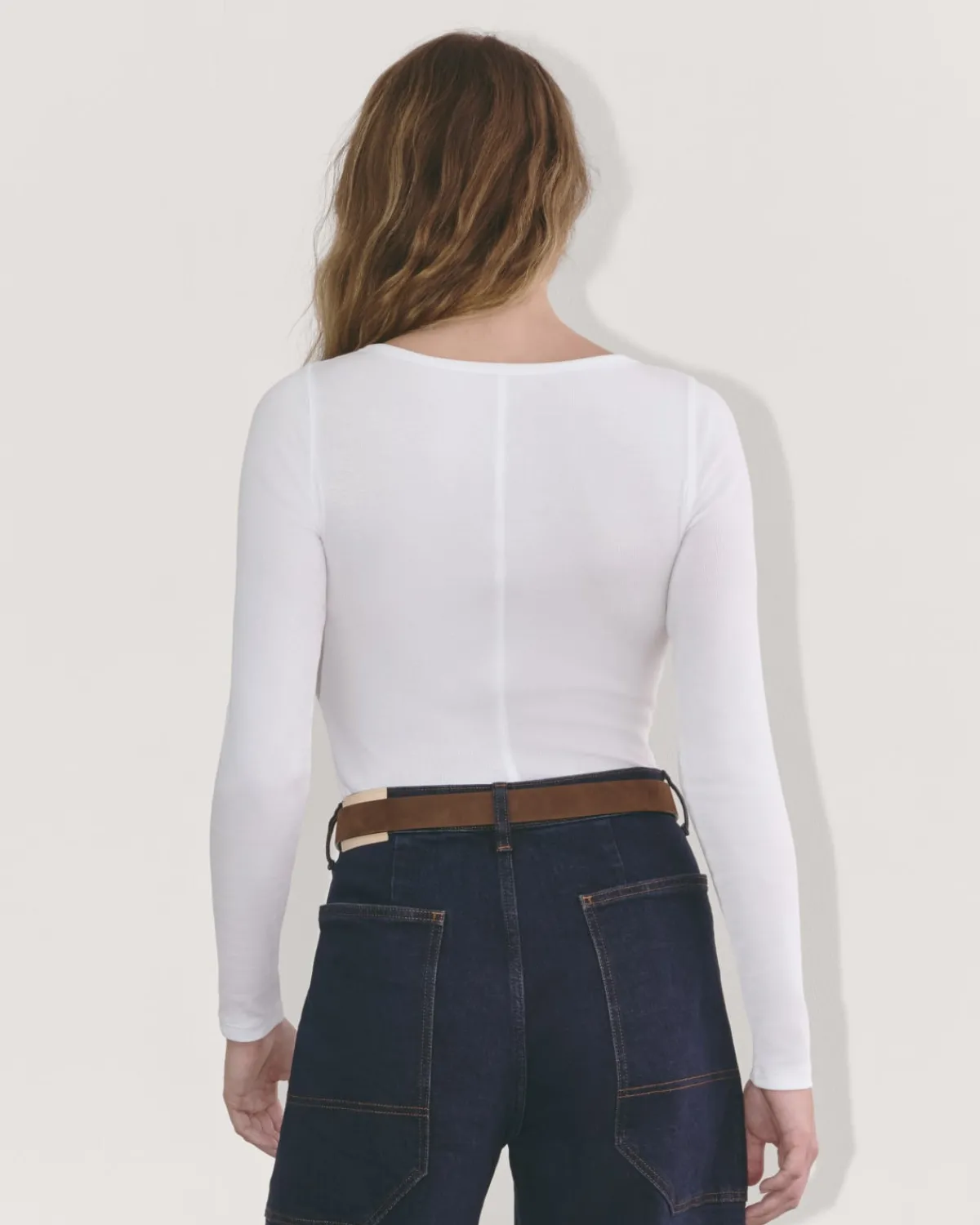 Everlane Tees|Long Sleeve Tees*The Luxe Rib Long-Sleeve Scoop-Neck Tee