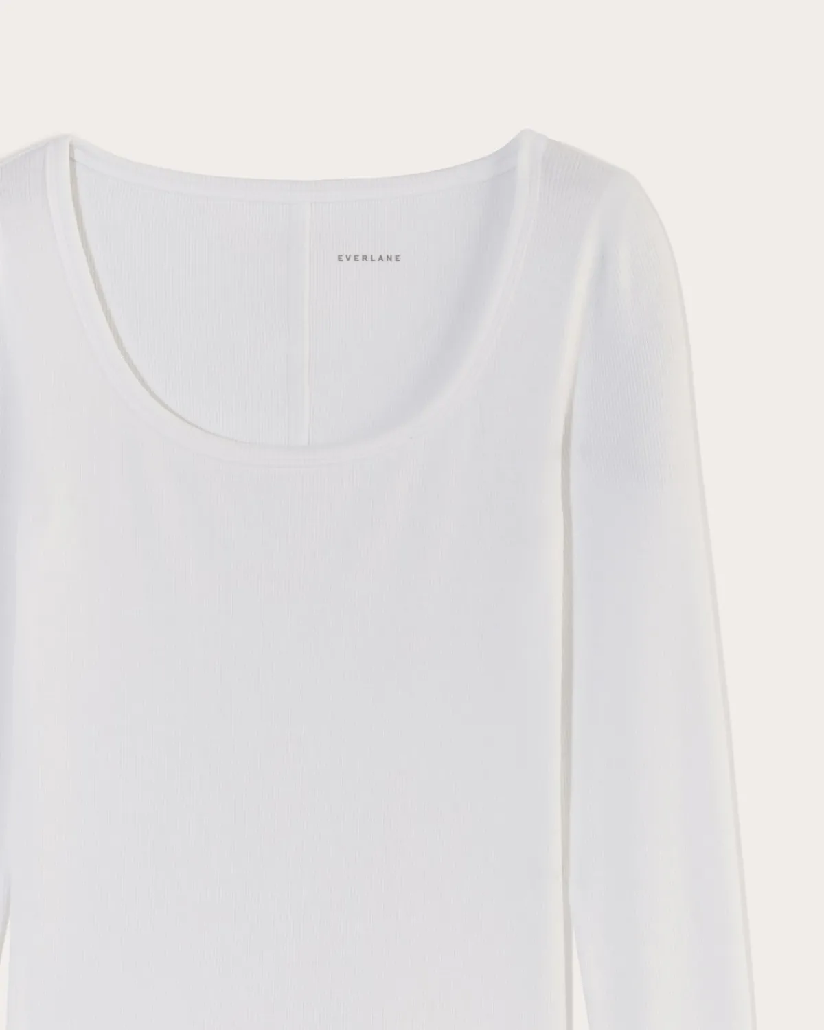 Everlane Tees|Long Sleeve Tees*The Luxe Rib Long-Sleeve Scoop-Neck Tee