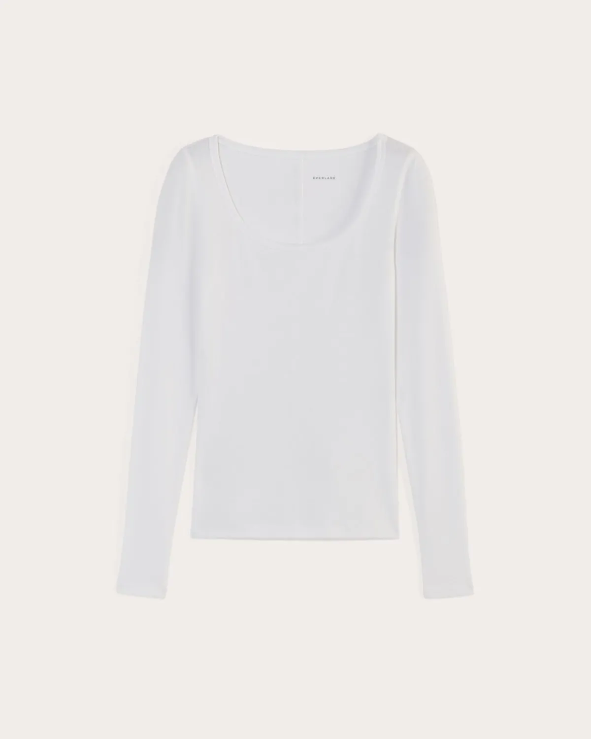 Everlane Tees|Long Sleeve Tees*The Luxe Rib Long-Sleeve Scoop-Neck Tee