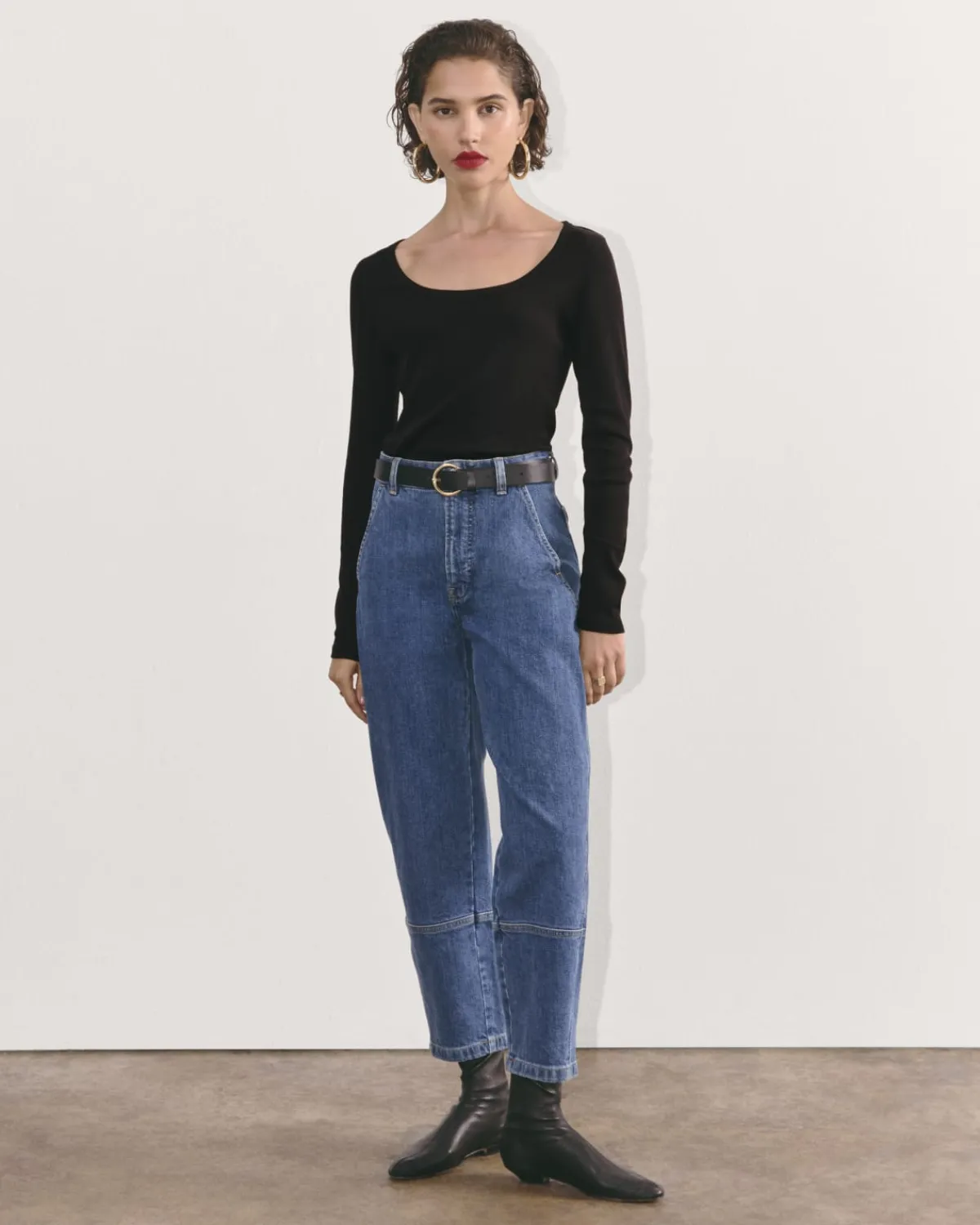 Everlane Tees|Long Sleeve Tees*The Luxe Rib Long-Sleeve Scoop-Neck Tee