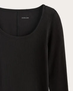 Everlane Tees|Long Sleeve Tees*The Luxe Rib Long-Sleeve Scoop-Neck Tee