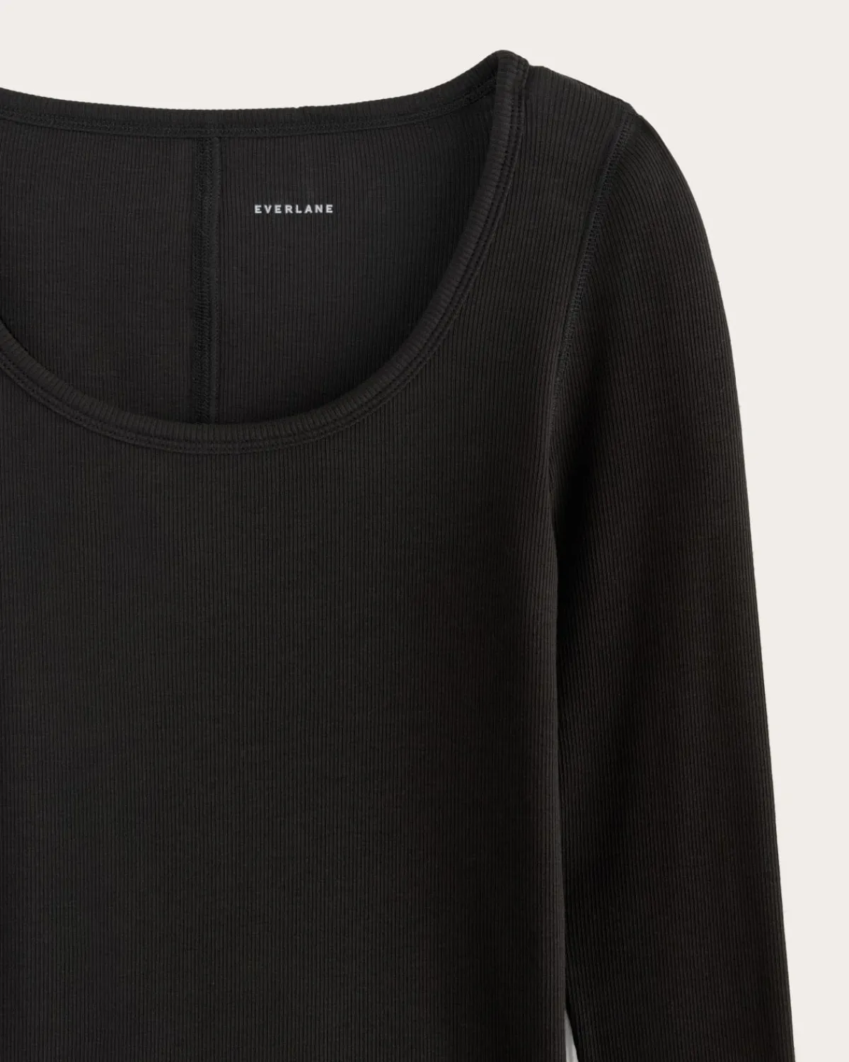 Everlane Tees|Long Sleeve Tees*The Luxe Rib Long-Sleeve Scoop-Neck Tee