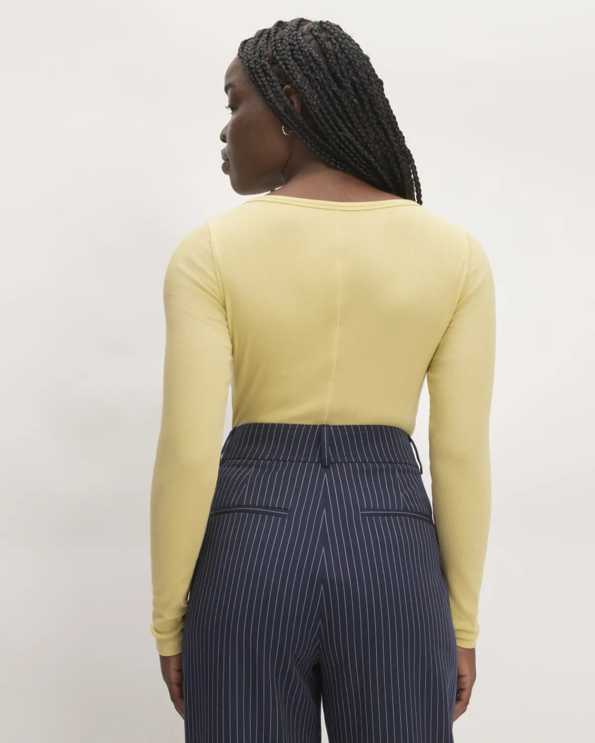 Everlane Tees|Long Sleeve Tees*The Luxe Rib Long-Sleeve Scoop-Neck Tee