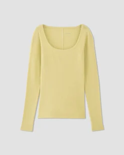 Everlane Tees|Long Sleeve Tees*The Luxe Rib Long-Sleeve Scoop-Neck Tee