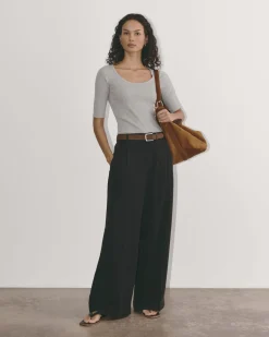 Everlane Tees|Short Sleeve Tees*The Luxe Rib Scoop-Neck Tee