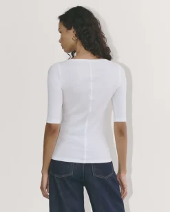 Everlane Tees|Short Sleeve Tees*The Luxe Rib Scoop-Neck Tee