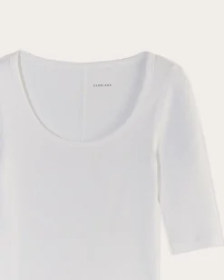 Everlane Tees|Short Sleeve Tees*The Luxe Rib Scoop-Neck Tee