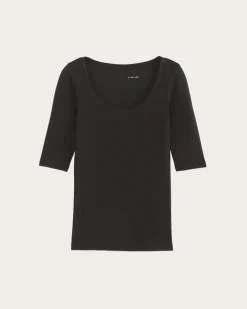 Everlane Tees|Short Sleeve Tees*The Luxe Rib Scoop-Neck Tee