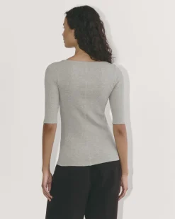 Everlane Tees|Short Sleeve Tees*The Luxe Rib Scoop-Neck Tee