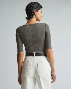Everlane Tees|Short Sleeve Tees*The Luxe Rib Scoop-Neck Tee