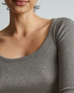 Everlane Tees|Short Sleeve Tees*The Luxe Rib Scoop-Neck Tee