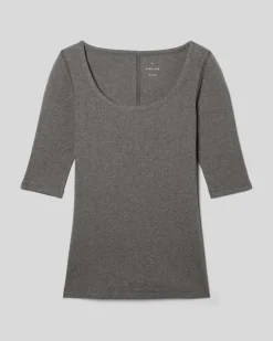 Everlane Tees|Short Sleeve Tees*The Luxe Rib Scoop-Neck Tee