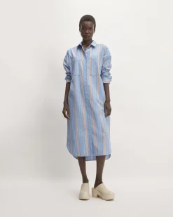 Everlane Dresses*The Midi Cotton Shirt Dress Parisian Blue / Black / Rusted Red / Bone