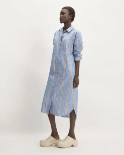 Everlane Dresses*The Midi Cotton Shirt Dress Parisian Blue / Black / Rusted Red / Bone