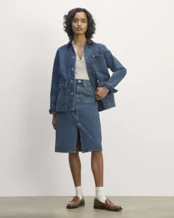 Everlane Shorts & Skirts|Jeans*The Mid-Way Skirt Deep Atlantic