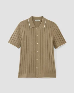 Everlane Sweaters|Turtleneck Sweaters*The No-Sweat Button-Down Polo Heathered Canvas