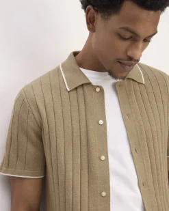 Everlane Sweaters|Turtleneck Sweaters*The No-Sweat Button-Down Polo Heathered Canvas