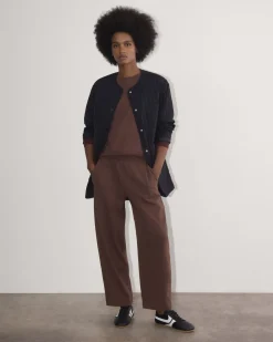 Everlane Loungewear|Pants*The Off-Duty Barrel Pant Dark Mahogany