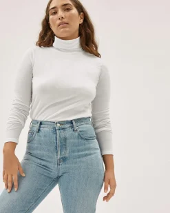 Everlane Tees|Long Sleeve Tees*The Organic Cotton Turtleneck White