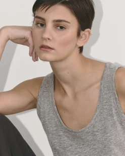 Everlane Loungewear|Tees*The Perform Tank Heathered Grey / Olive