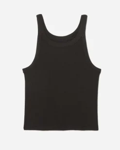Everlane Tees*The Pima Micro-Rib Short Tank Black