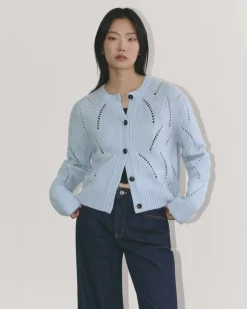 Everlane Sweaters|Crew Sweaters*The Pointelle Cardigan in Cloud