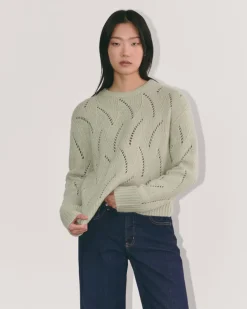 Everlane Sweaters|Crew Sweaters*The Pointelle Sweater in Cloud