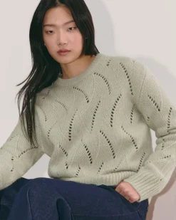 Everlane Sweaters|Crew Sweaters*The Pointelle Sweater in Cloud