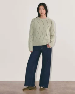 Everlane Sweaters|Crew Sweaters*The Pointelle Sweater in Cloud