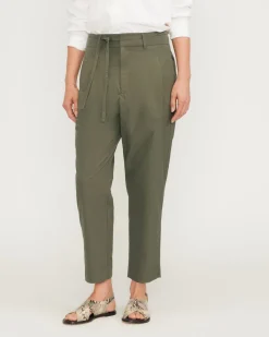 Everlane Pants|Pull-On Pants*The Poplin Pleated Taper Pant Kalamata