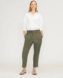 Everlane Pants|Pull-On Pants*The Poplin Pleated Taper Pant Kalamata