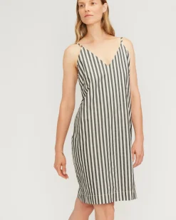 Everlane Dresses*The Poplin Slip Dress Bone / Black