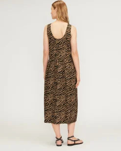 Everlane Dresses*The Poplin Summer Dress Tiger Stripe Toasted Coconut