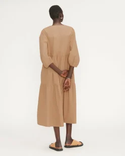 Everlane Dresses*The Poplin Tiered Dress Caramel