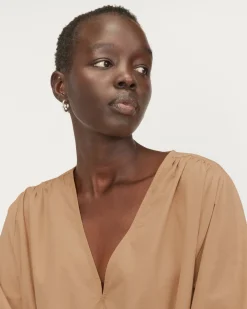 Everlane Dresses*The Poplin Tiered Dress Caramel