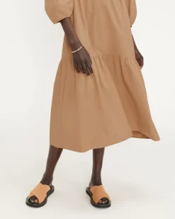 Everlane Dresses*The Poplin Tiered Dress Caramel