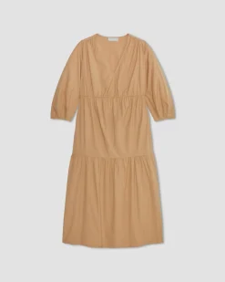 Everlane Dresses*The Poplin Tiered Dress Caramel