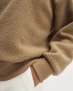 Everlane Loungewear*The ReNew Fleece Oversized Crew Tiger's Eye