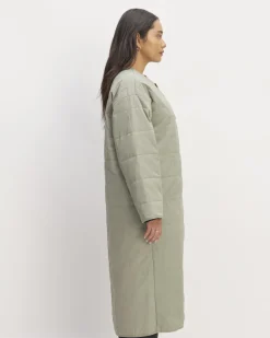 Everlane Jackets & Coats|Puffers & Quilted Jackets*The ReNew Quilted Long Liner Sage Green
