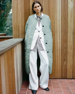 Everlane Jackets & Coats|Puffers & Quilted Jackets*The ReNew Quilted Long Liner Sage Green