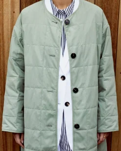 Everlane Jackets & Coats|Puffers & Quilted Jackets*The ReNew Quilted Long Liner Sage Green