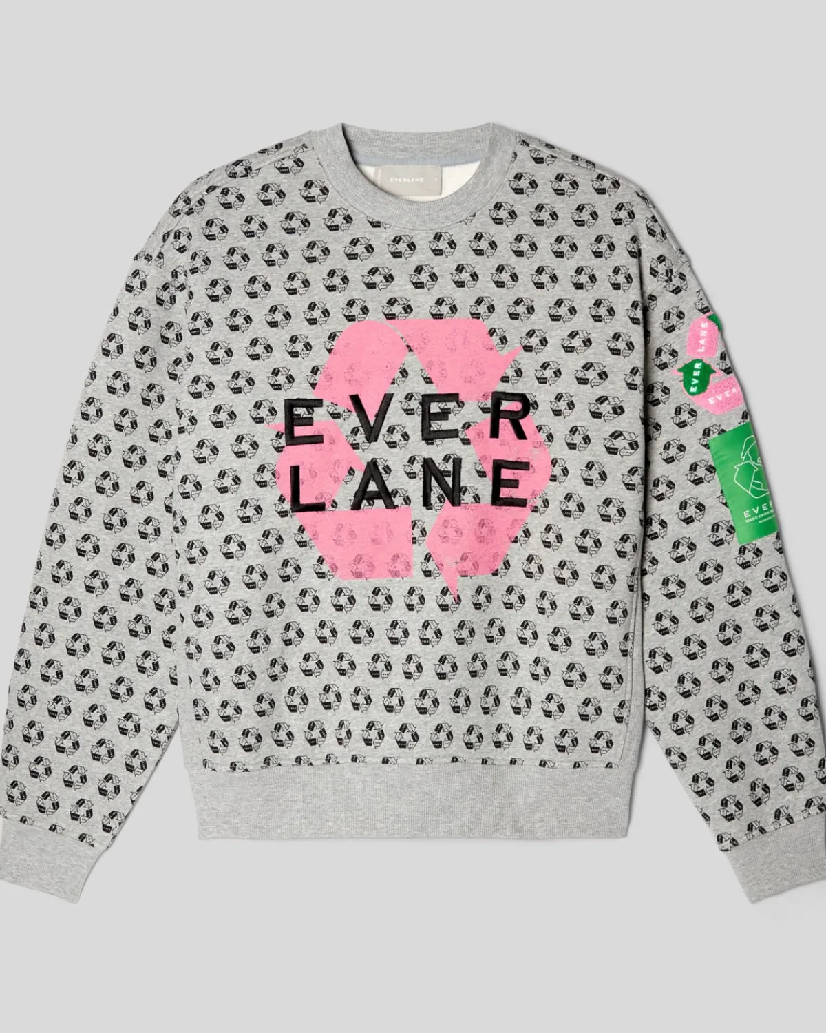 Everlane Shirts|Long Sleeve Shirts*The ReTrack Crewneck Sweatshirt Earth Day Grey Multi