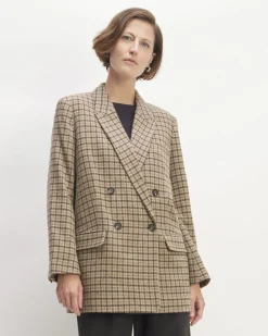 Everlane Jackets & Coats|Blazers*The ReWool® Double-Breasted Blazer Beige Houndstooth