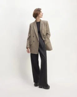 Everlane Jackets & Coats|Blazers*The ReWool® Double-Breasted Blazer Beige Houndstooth