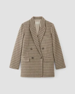 Everlane Jackets & Coats|Blazers*The ReWool® Double-Breasted Blazer Beige Houndstooth
