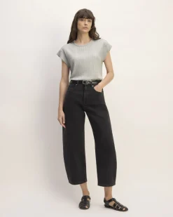 Everlane Tops*The Rib Muscle Tee Heathered Grey