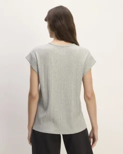 Everlane Tops*The Rib Muscle Tee Heathered Grey
